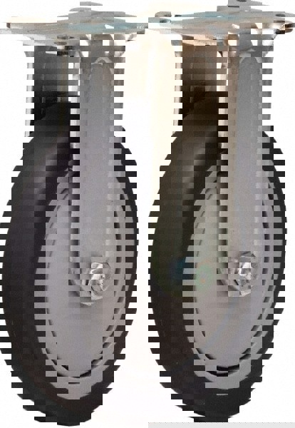 Rigid Top Plate Caster: Rubber Mold on Polyolefin, 4