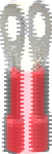 Circular Ring Terminal: Fully Insulated, 22 to 18 AWG, Crimp Connection