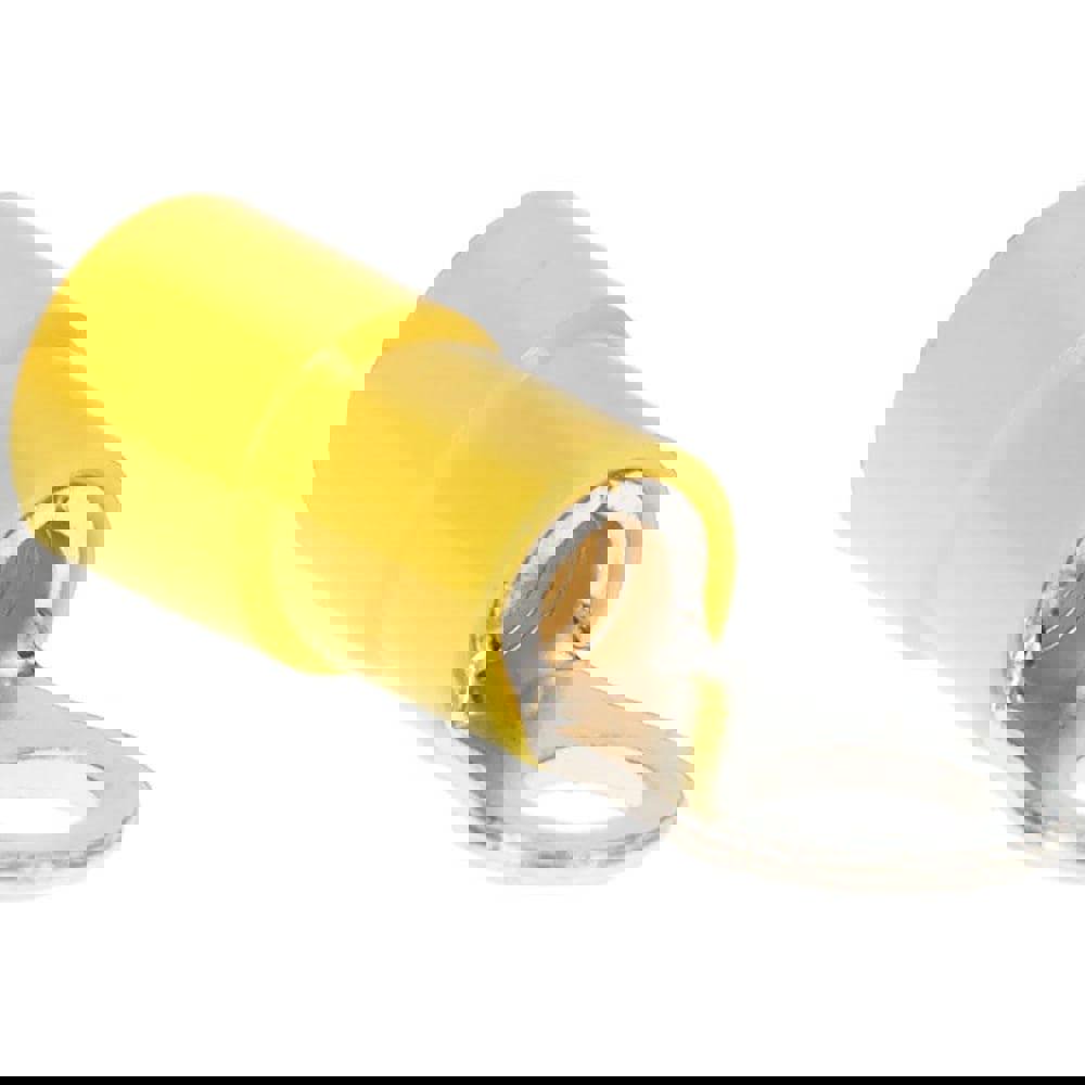 Circular Ring Terminal: Fully Insulated, 12 to 10 AWG, Crimp Connection