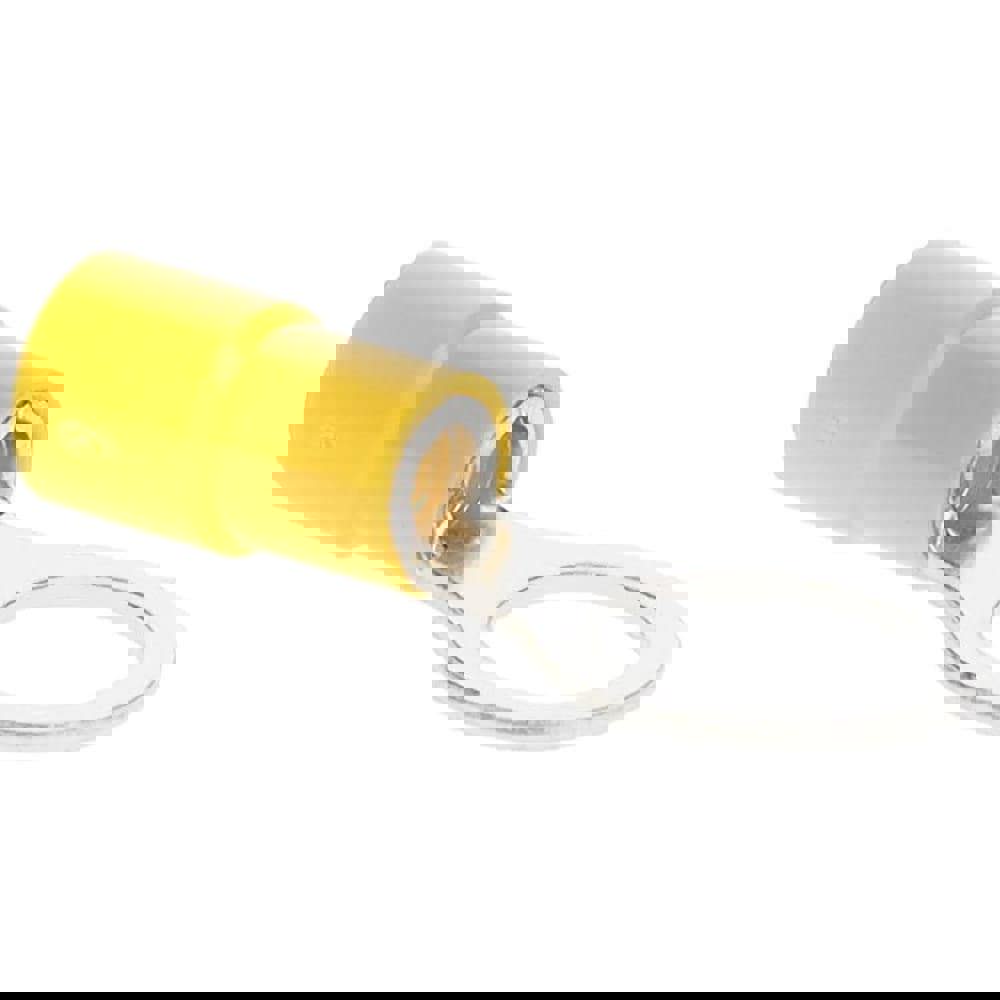 Circular Ring Terminal: Fully Insulated, 12 to 10 AWG, Crimp Connection