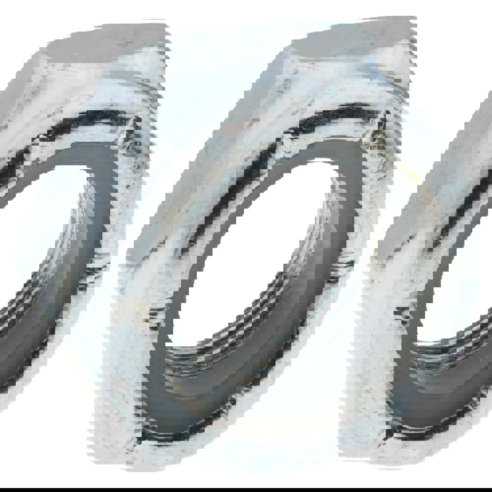 Hex Jam Lock Nut: Insert Lock, Nylon Insert, 3/8-24, Grade 2 Steel, Zinc Finish