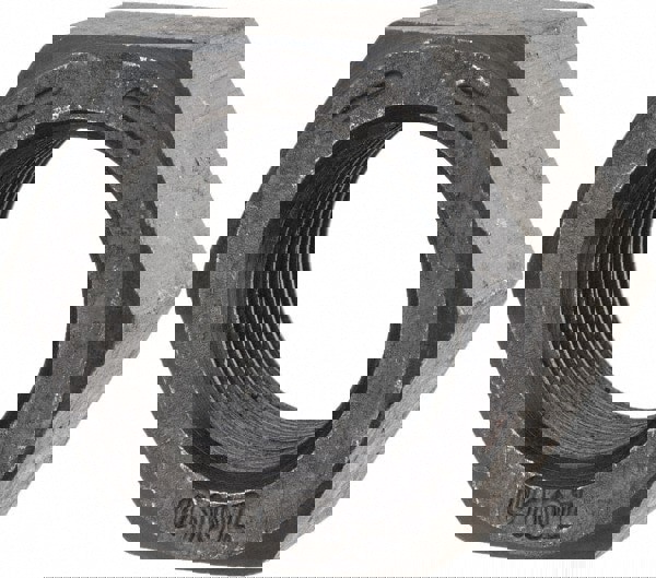 Hex Nut: 1-1/8-12, Grade SAE J995 Grade 8 Steel, Bright/Uncoated Finish