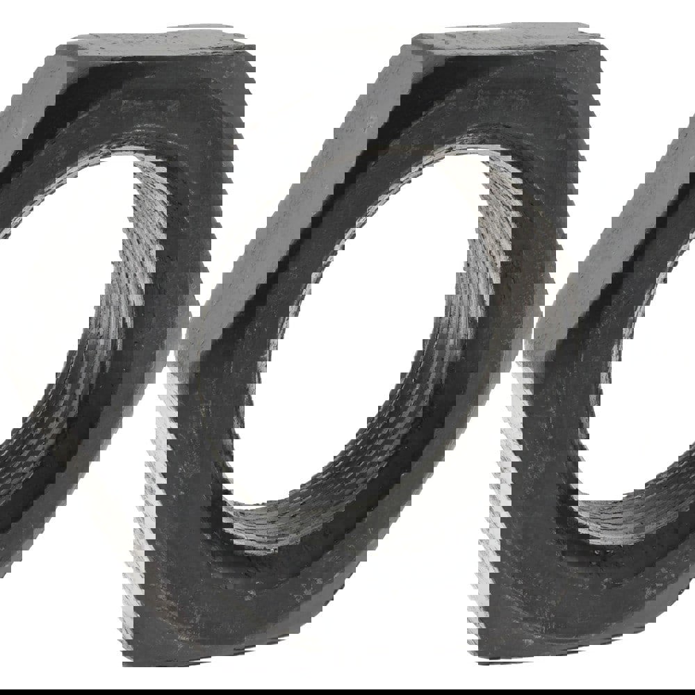 Jam Nut: 1-1/2-12, Grade 2 Steel, Bright/Uncoated Finish