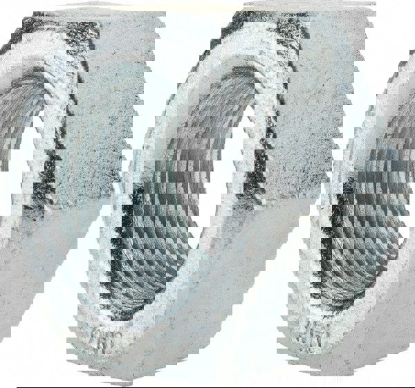 Hex Nut: 1-1/2-6, Grade 5 Steel, Zinc Finish