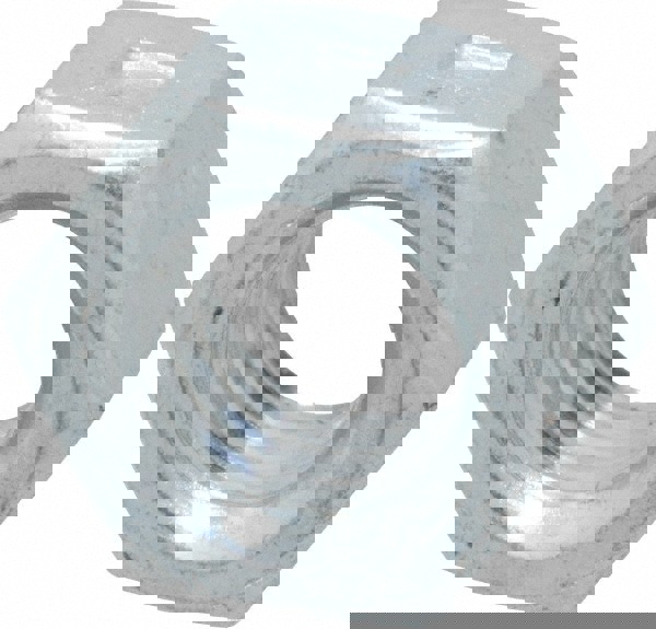 Two-Way Lock Nut: Distorted Thread Lock, 3/8-16, Grade 2 Steel, Zinc Finish