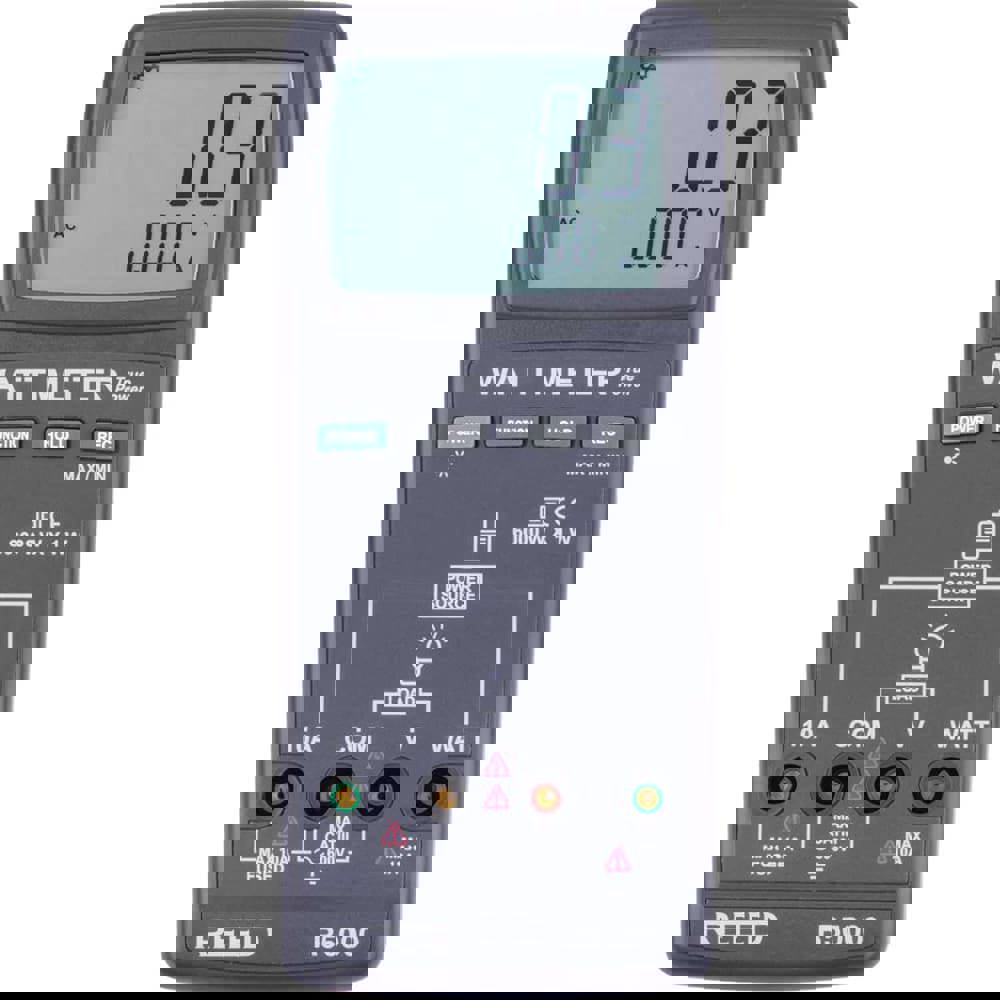 Power Meters; Meter Type: Power Meter ; Application: Electrical Troubleshooting; Industrial and Commercial Use; Appliance Testing; Research and Education ; Maximum Current Capability (A): 10A ; Power Factor: 1.0 ; Peak Capture: No ; Storage: 0MB