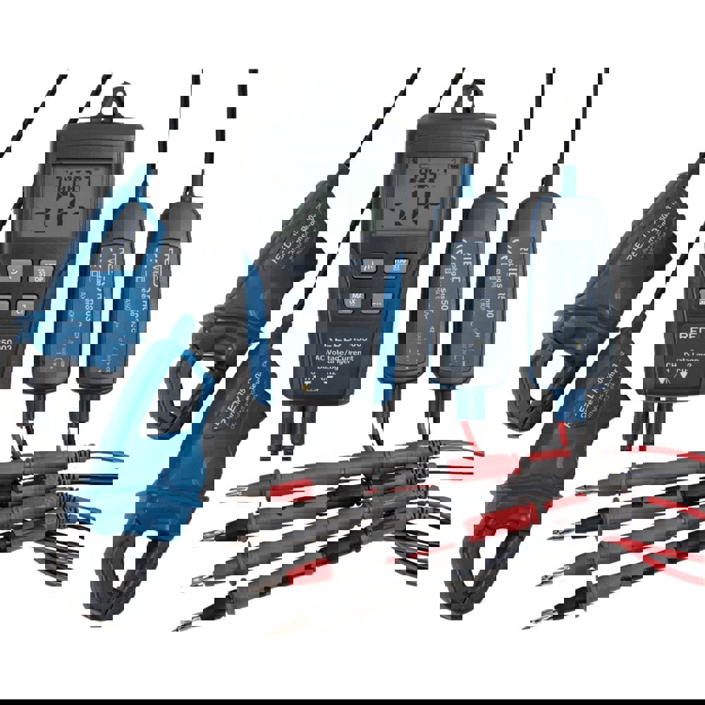 Circuit Continuity & Voltage Testers; Tester Type: AC Voltage Sensor; Current Datalogger; Minimum Voltage: 10 VAC; Maximum Voltage: 600 VAC; Display Type: LCD; Power Supply: (4) AAA Batteries; AC Adapter; Includes: (4) USB Cable; (4) Basic Test Probes; AC