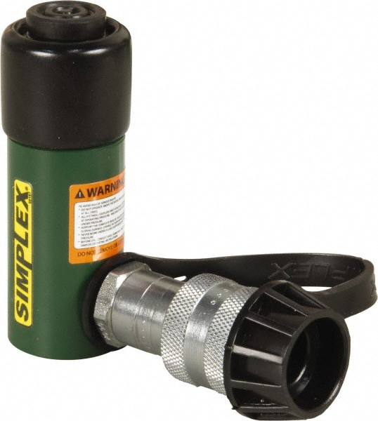 Portable Hydraulic Cylinder: Single Acting, 0.99 cu in Oil Capacity