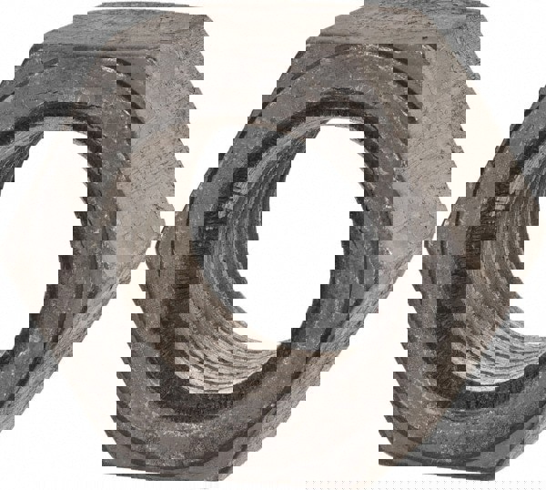 Hex Nut: 1-1/4-7, Grade SAE J995 Grade 2 Steel, Bright/Uncoated Finish