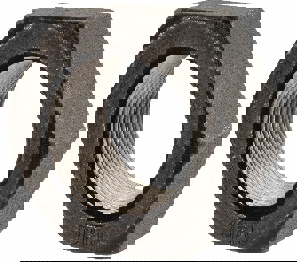 Hex Nut: 1-3/8-12, Grade SAE J995 Grade 8 Steel, Bright/Uncoated Finish