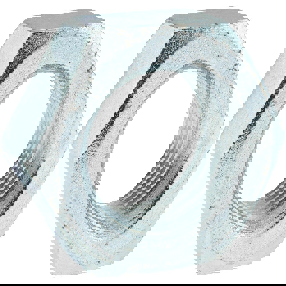 Jam Nut: 1-1/2-6, Grade SAE J995 Grade 2 Steel, Zinc Finish