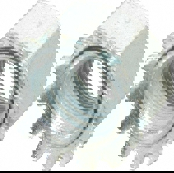 5/16-24, Zinc Plated, Steel K-Lock Hex Nut with External Tooth Lock Washer