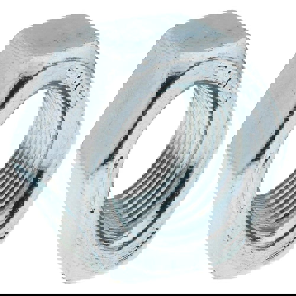 Hex Nut: 3/8-24, Grade SAE J995 Grade 5 Steel, Zinc Finish