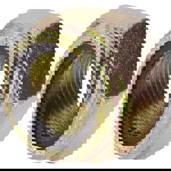 Hex Lock Nut: Insert Lock, Nylon Insert, 7/8-14, Grade 8 Steel, Yellow Zinc Dichromate Finish