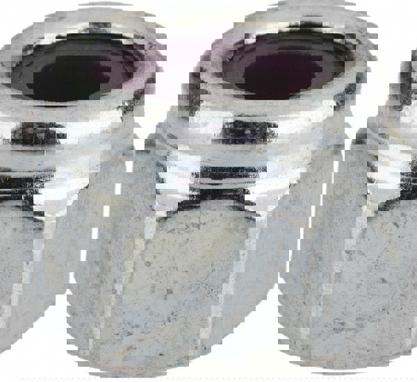 Heavy Hex Lock Nut: Insert Lock, Nylon Insert, 1/4-20, Grade 2 Steel, Zinc Finish