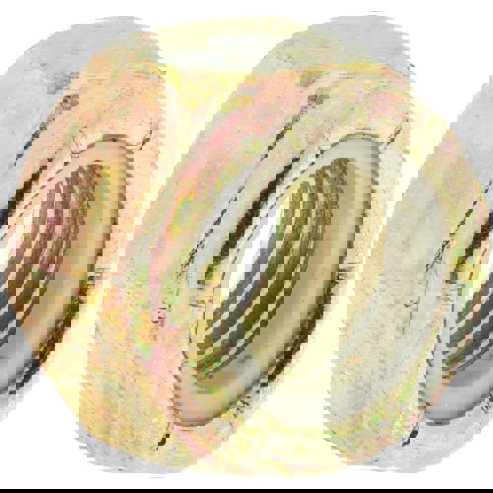 Hex Lock Nut: Insert Lock, Nylon Insert, 7/16-14, Grade 8 Steel, Yellow Zinc Dichromate Finish