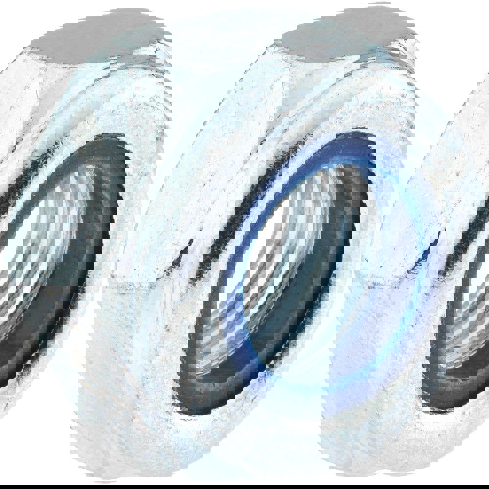 Hex Lock Nut: Insert Lock, Nylon Insert, M14x2, Grade Class 8 Steel, Zinc Finish