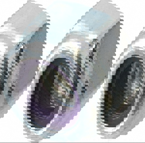 Hex Lock Nut: Insert, Nylon Insert, 1/4-20, Grade B Steel, Zinc-Plated