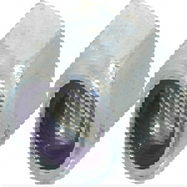 Hex Lock Nut: Insert, Nylon Insert, 3/8-16, Grade B Steel, Zinc Finish