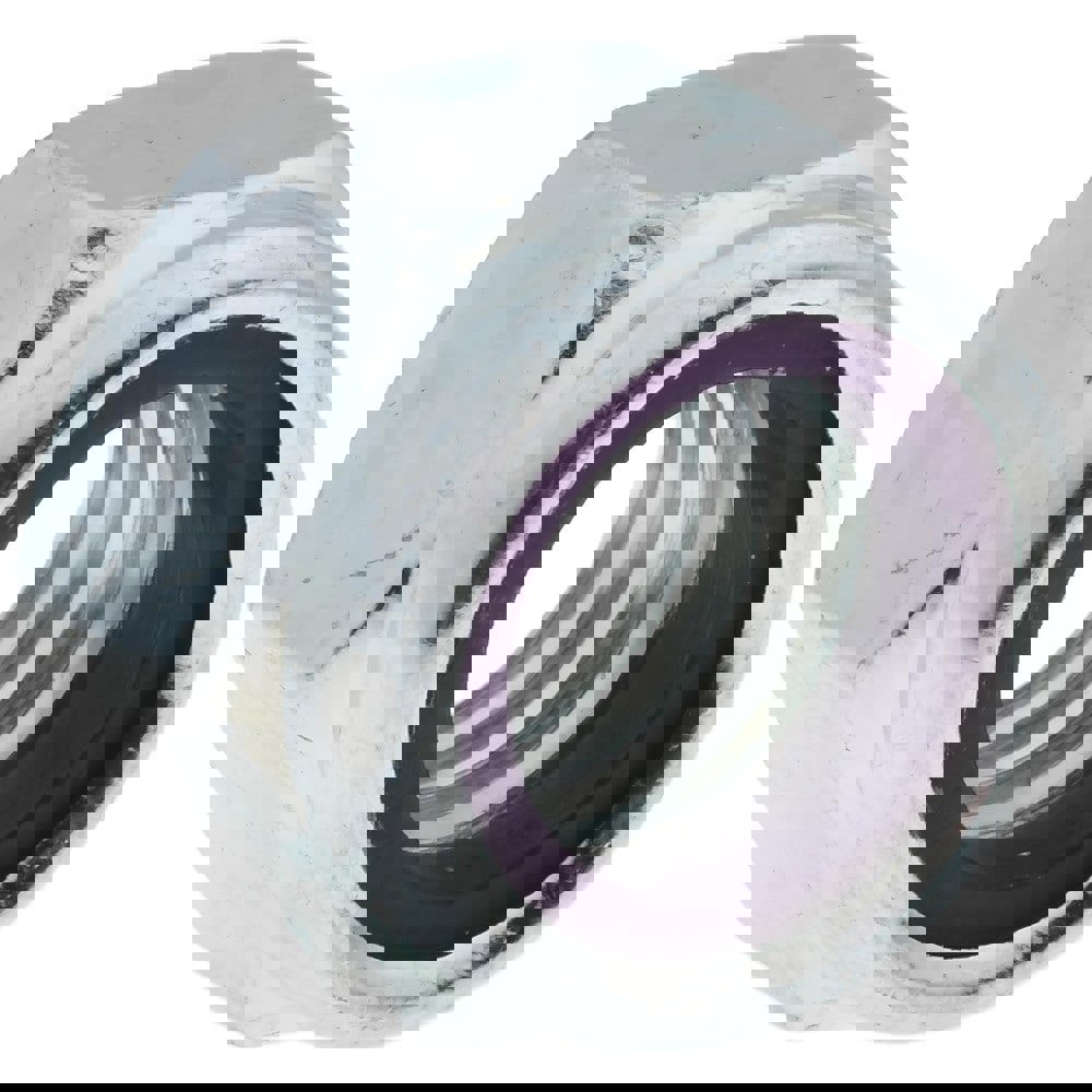 Hex Lock Nut: Insert Lock, Nylon Insert, 7/16-14, Grade 5 Steel, Zinc Finish