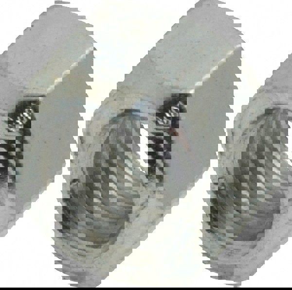 Hex Lock Nut: Distorted Thread Lock, 3/8-16, Grade C Steel, Clear Cadmium Finish