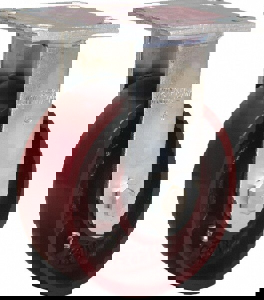 Rigid Top Plate Caster: Cast Iron, 5