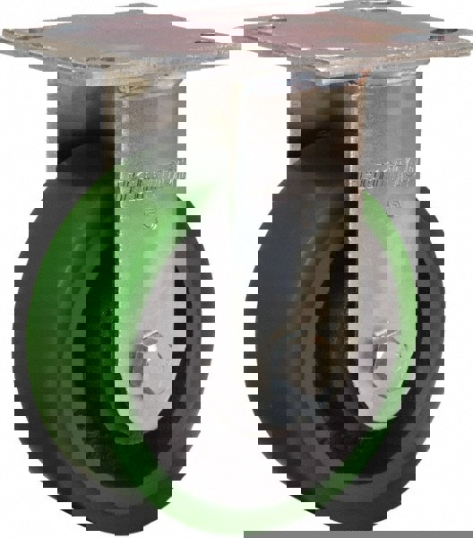 Rigid Top Plate Caster: Polyurethane Mold on to Cast Iron Center, 5