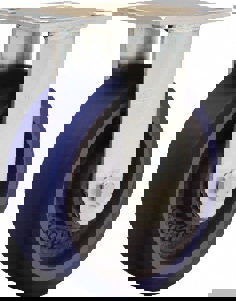 Rigid Top Plate Caster: Polyurethane Mold on to Cast Iron Center, 6