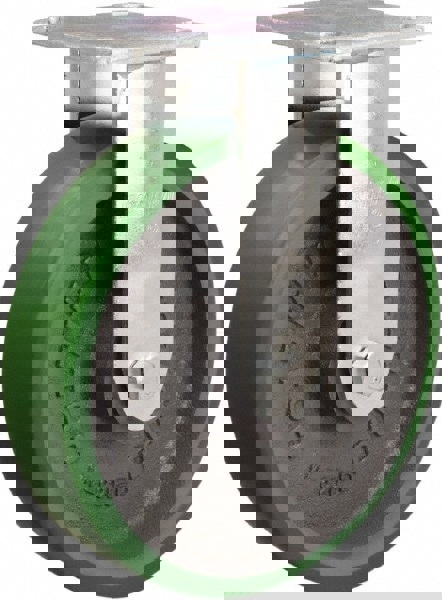 Rigid Top Plate Caster: Polyurethane Mold on to Cast Iron Center, 8