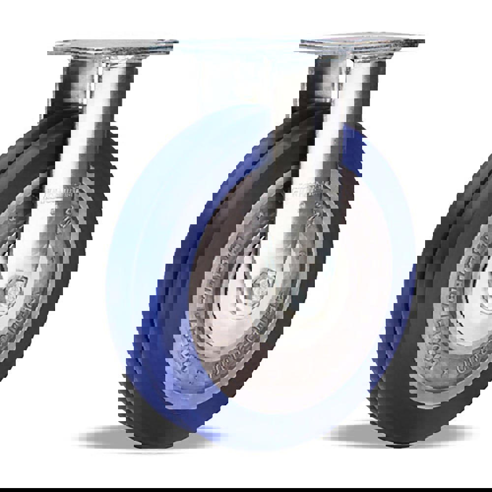 Rigid Top Plate Caster: Polyurethane on Aluminum, 8