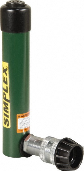 Portable Hydraulic Cylinder: Single Acting, 4.97 cu in Oil Capacity
