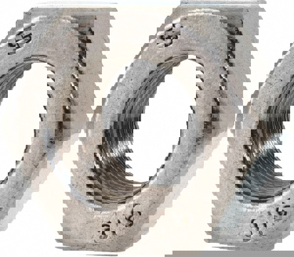 Heavy Hex Nut: 5/8-18, Grade 316 Stainless Steel, Bright/Uncoated Finish