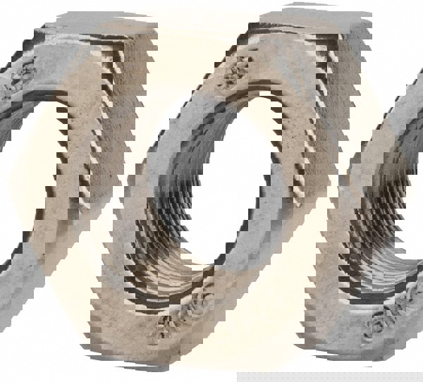 Heavy Hex Nut: 3/4-16, Grade 316 Stainless Steel, Bright/Uncoated Finish