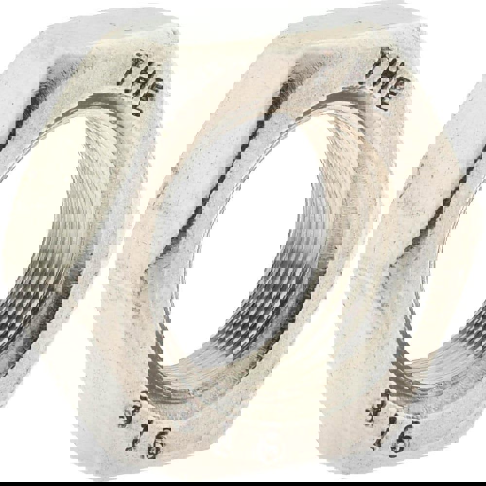 Jam Nut: 5/8-18, Grade 316 Stainless Steel, Bright/Uncoated Finish