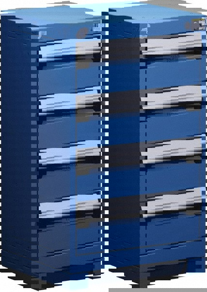 4 Drawer Avalanche Blue Steel Modular Storage Cabinet