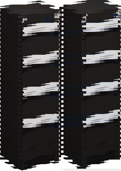 4 Drawer Black Steel Modular Storage Cabinet