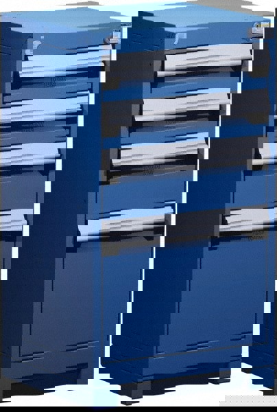 4 Drawer Avalanche Blue Steel Modular Storage Cabinet