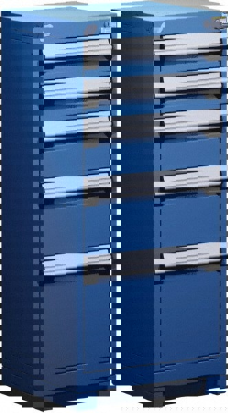 5 Drawer Avalanche Blue Steel Modular Storage Cabinet