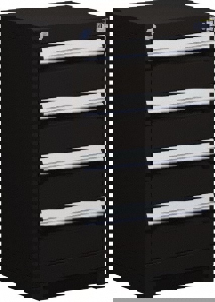 4 Drawer Black Steel Modular Storage Cabinet