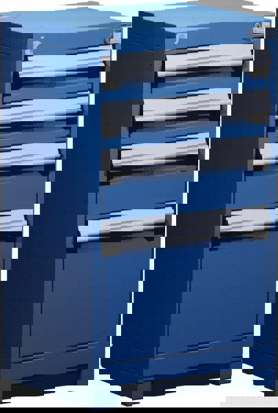 4 Drawer Avalanche Blue Steel Modular Storage Cabinet