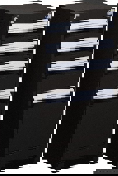 4 Drawer Black Steel Modular Storage Cabinet