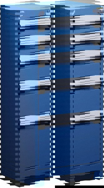 5 Drawer Avalanche Blue Steel Modular Storage Cabinet