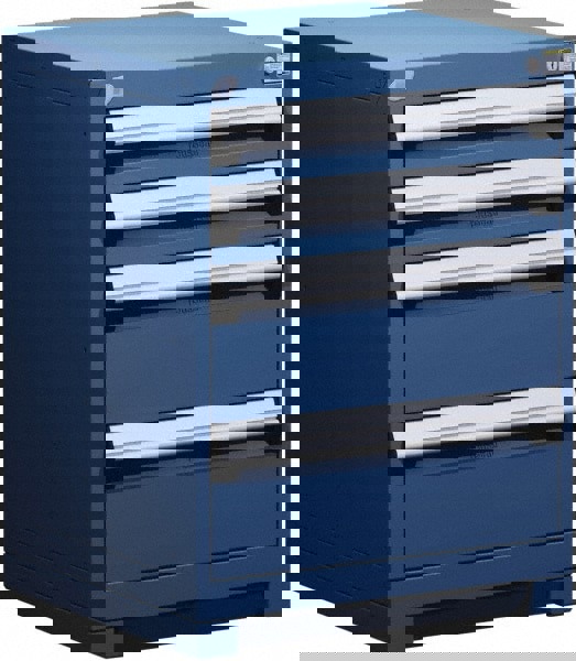 4 Drawer Avalanche Blue Steel Modular Storage Cabinet