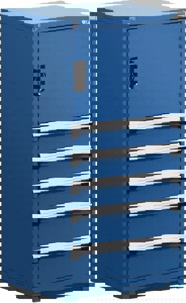 5 Drawer Avalanche Blue Steel Modular Storage Cabinet