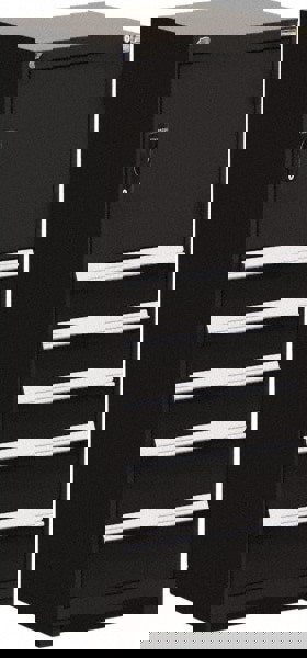 5 Drawer Black Steel Modular Storage Cabinet