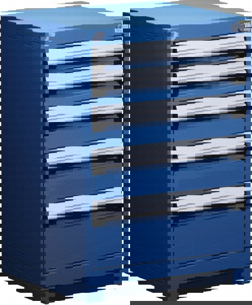 5 Drawer Avalanche Blue Steel Modular Storage Cabinet