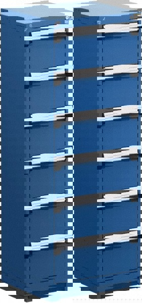 6 Drawer Avalanche Blue Steel Modular Storage Cabinet