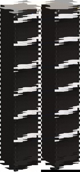 6 Drawer Black Steel Modular Storage Cabinet