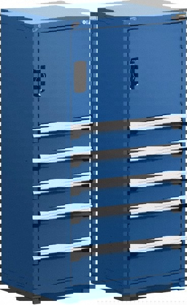 5 Drawer Avalanche Blue Steel Modular Storage Cabinet