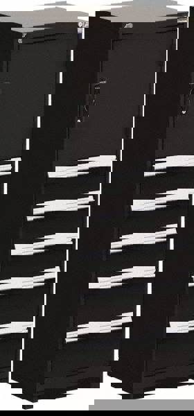 5 Drawer Black Steel Modular Storage Cabinet